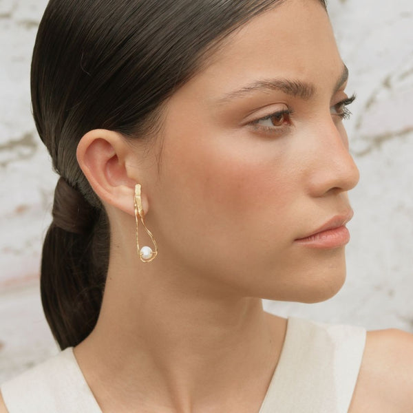 Nahir Earrings-Pearl