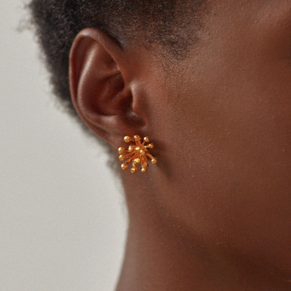 Inlay Dahlia Earrings